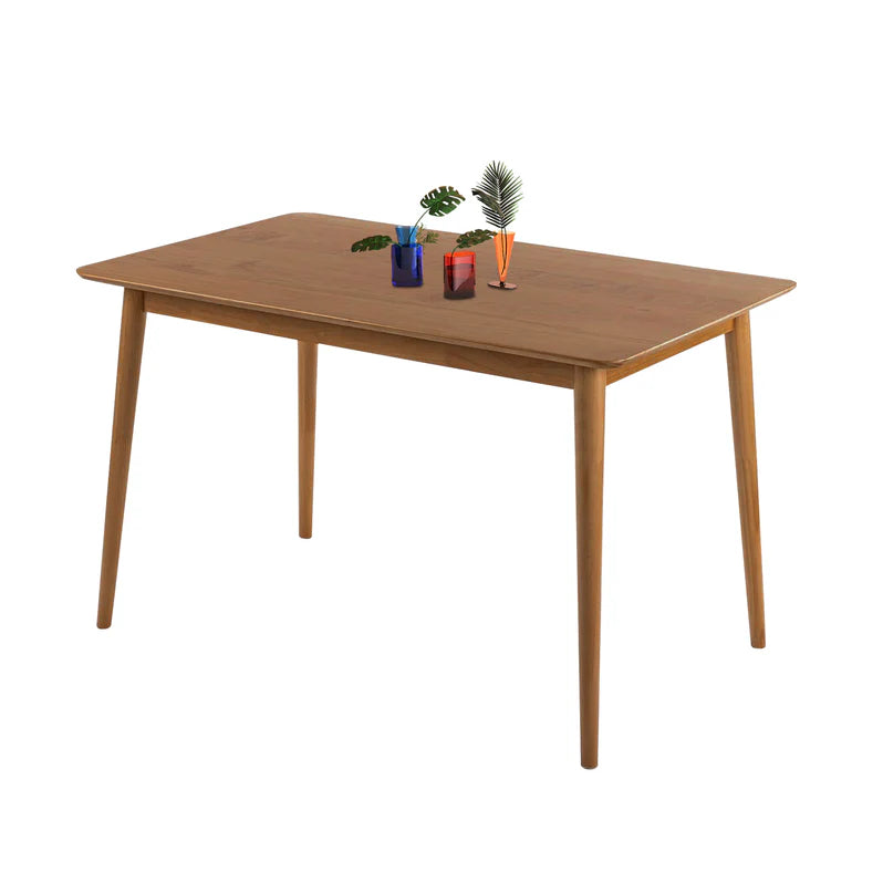 Dining Table 6 Person 47.2'' Modern Rectangular Kitchen Table Sturdy Durable Structure Wooden Dining Room Table for Small Spaces Table Home Furniture, Natural